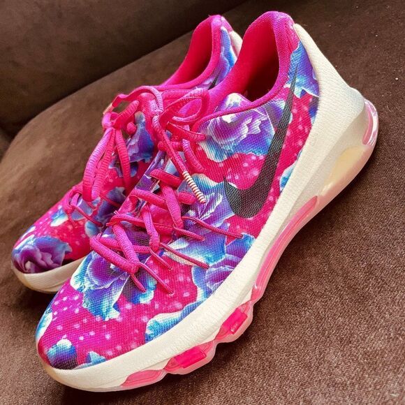 Mint Condition NIKE KD 8 Aunt Pearl 4Y Womens 5.5 to 6 36 EUR Pink Purple - Picture 6 of 16